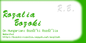 rozalia bozoki business card