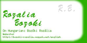 rozalia bozoki business card